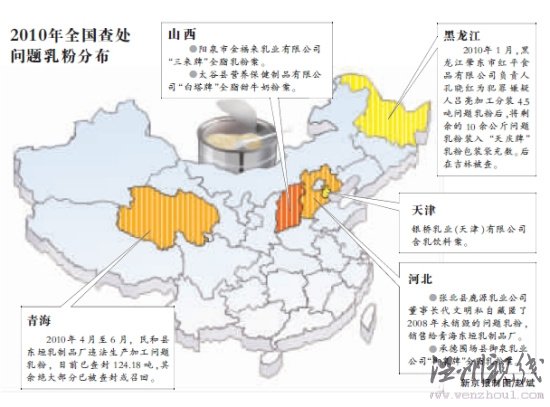 多個地區(qū)再查出百余噸含三聚氰胺奶粉
