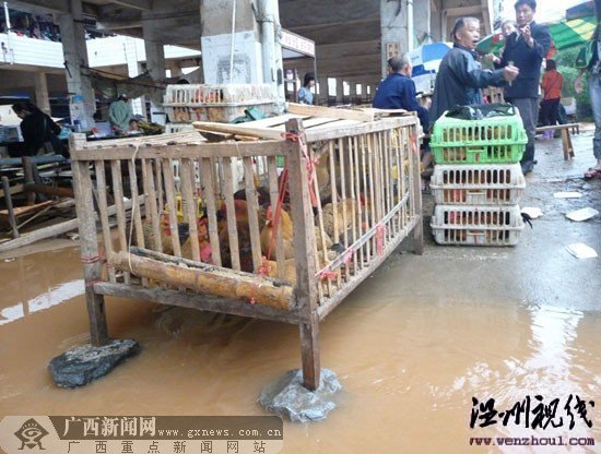 桂林興安縣界首市場遇洪必淹被指選址不當(圖)