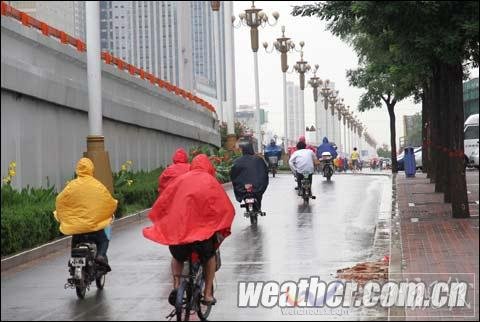 河北大部出現降雨 氣溫下降顯涼意