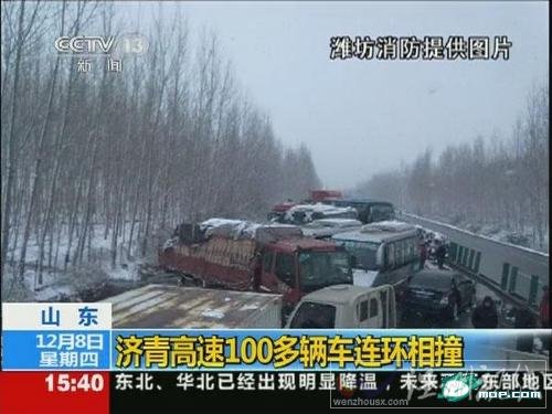 高速百車連環相撞