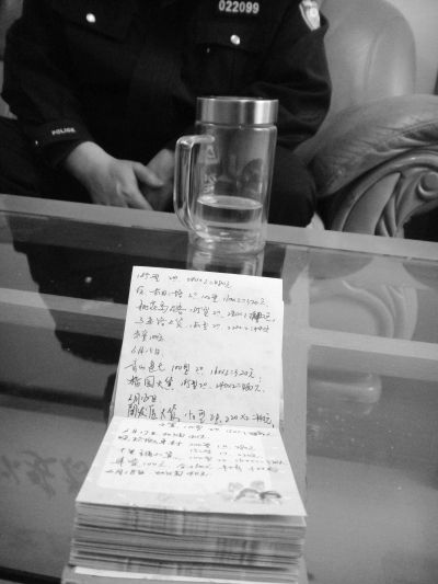 “用功”小偷寫(xiě)行竊日記