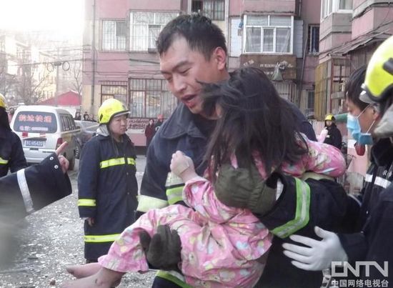 黑龍江牡丹江居民樓爆炸現(xiàn)場