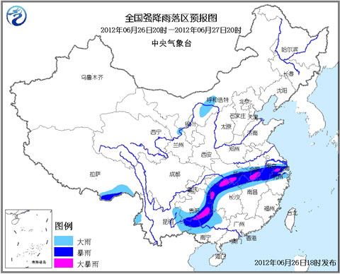 暴雨黃色預(yù)警：黔桂湘鄂皖浙等局地大暴雨