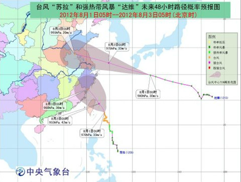 臺(tái)風(fēng)橙色預(yù)警：蘇拉達(dá)維繼續(xù)向我國沿海靠近
