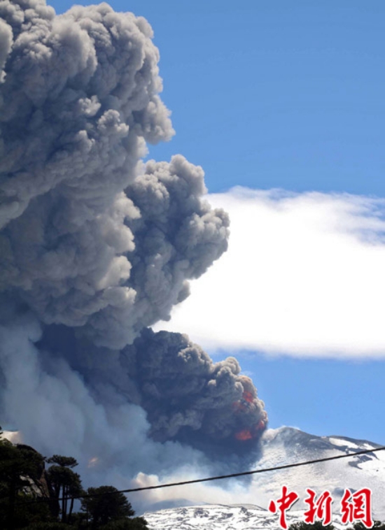 阿根廷科帕韋火山噴發(fā)