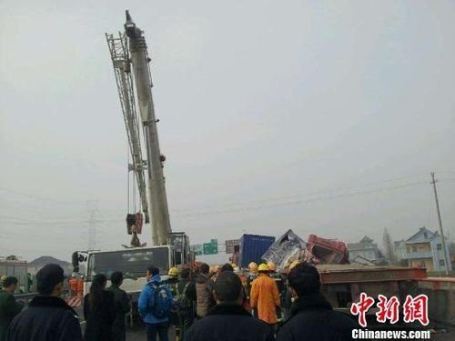 海寧杭浦高速車禍現場
