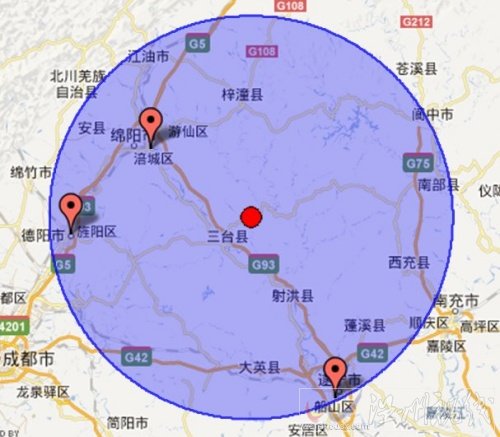 四川三臺縣和鹽亭縣交界發(fā)生4.7級地震