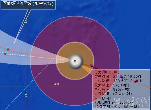 超強(qiáng)臺(tái)風(fēng)蘇力路徑