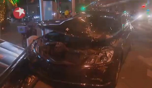 上海延安西路車禍現場圖片