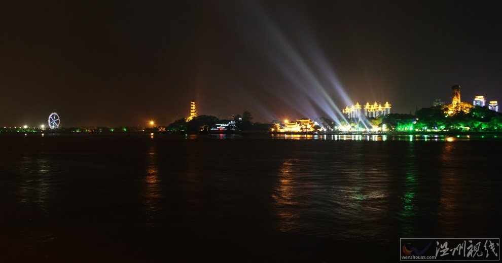 溫州夜景 溫州美女攝影師梵夏的江心嶼夜景照片和南塘夜景圖片