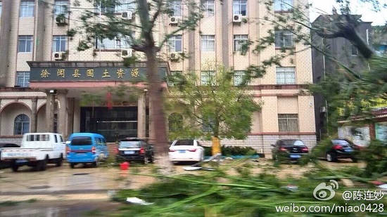 臺(tái)風(fēng)威馬遜對(duì)徐聞的影響 整個(gè)縣城水電通訊中斷