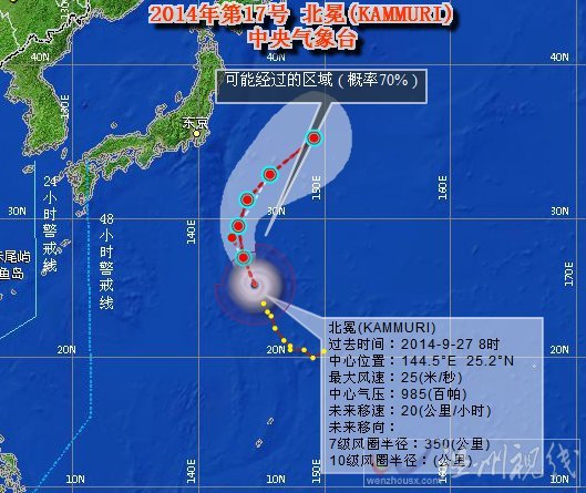 2014臺風(fēng)北冕路徑