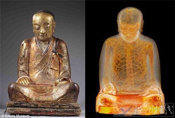 中國(guó)千年古佛里端坐和尚