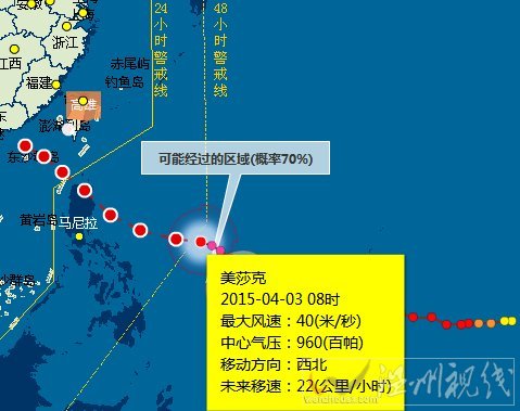 臺風美莎克路徑圖