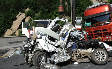滬陜高速連環追尾車禍現場