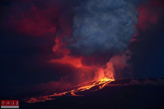 厄瓜多爾沃爾夫火山噴發(fā)