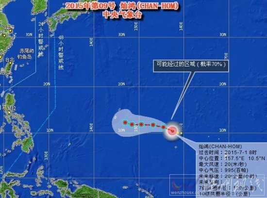 臺(tái)風(fēng)燦鴻路徑圖