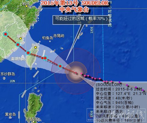 臺風(fēng)蘇迪羅將登陸臺灣