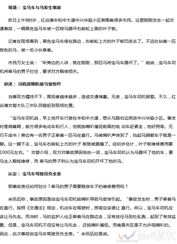 真馬踢壞寶馬