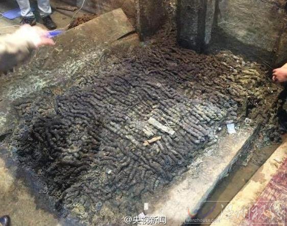 現(xiàn)場找到10噸多的銅錢
