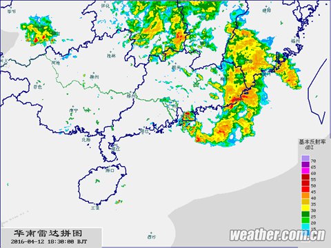 颮線掃過(guò)廣東珠三角 深圳佛山等現(xiàn)雷雨大風(fēng)