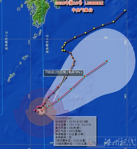 臺風(fēng)獅子山路徑