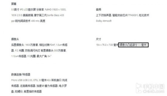 諾基亞6官方參數