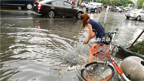成都美女光腳清理下水道垃圾 獲網(wǎng)友點贊