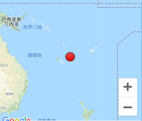 洛亞蒂群島東南發生6.9級地震