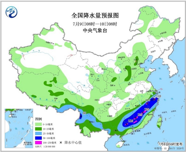 南方暴雨持續嚴防洪澇災害 9省區局地有暴雨或大暴雨