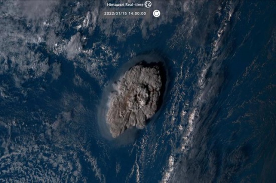湯加火山爆發(fā)威力約千顆原子彈爆炸