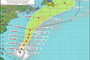 颶風埃內斯托的路徑預測